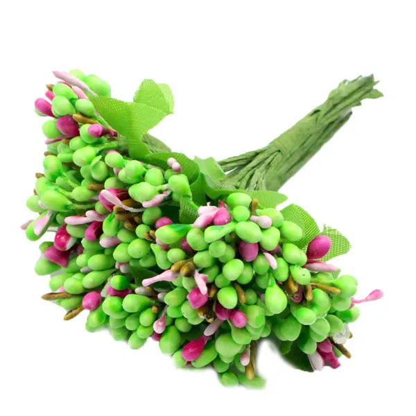 Green Распродажа! 1 пачка/лот(10 шт/пачка) 10 см цветные Искусственные цветы тычинки свадебные декоративные цветы A0508 - Цвет: Green