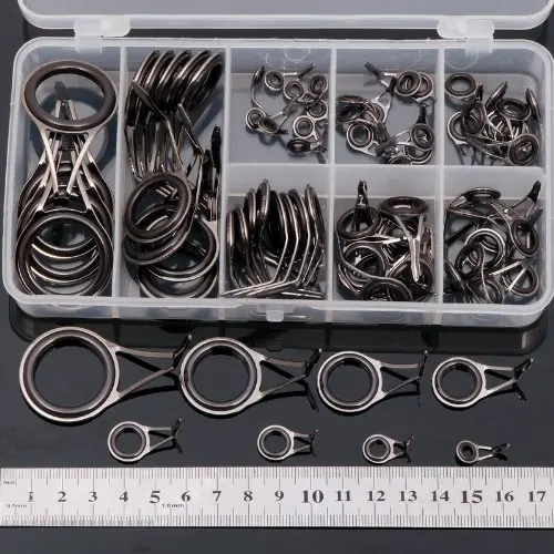 

75 X Fishing Rod Guides DIY Parts rod building repair 8 sizes Accessories