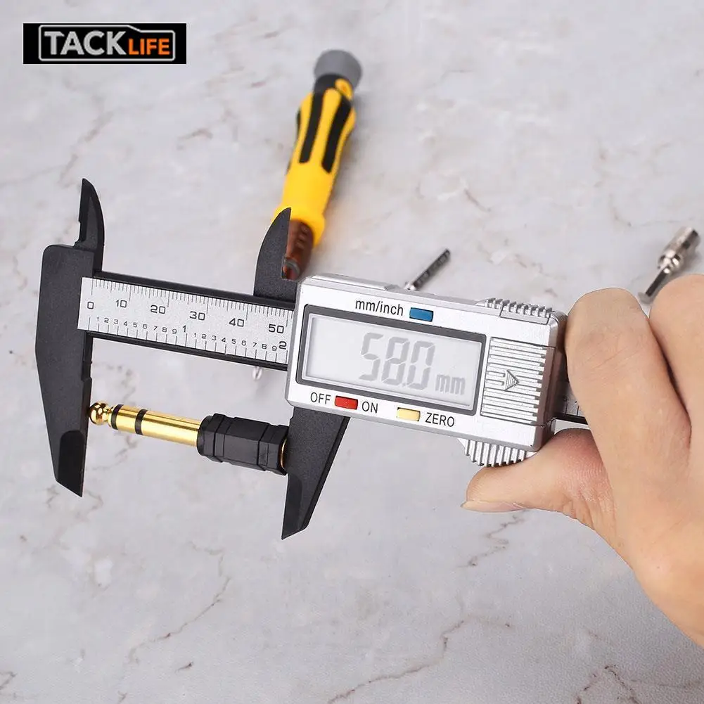 Tacklife lcd 150 мм Цифровой штангенциркуль Калибр правило микрометр измерительный инструмент 6 дюймов точное считывание измерительный инструмент стандартный