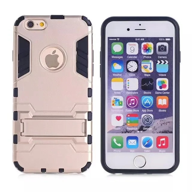 For Apple iPhone 5 Iron Man Holder Case Shockproof Ultrathin Shell PC+TPU 2 in 1 Heavy Duty Hybrid Back Cover |