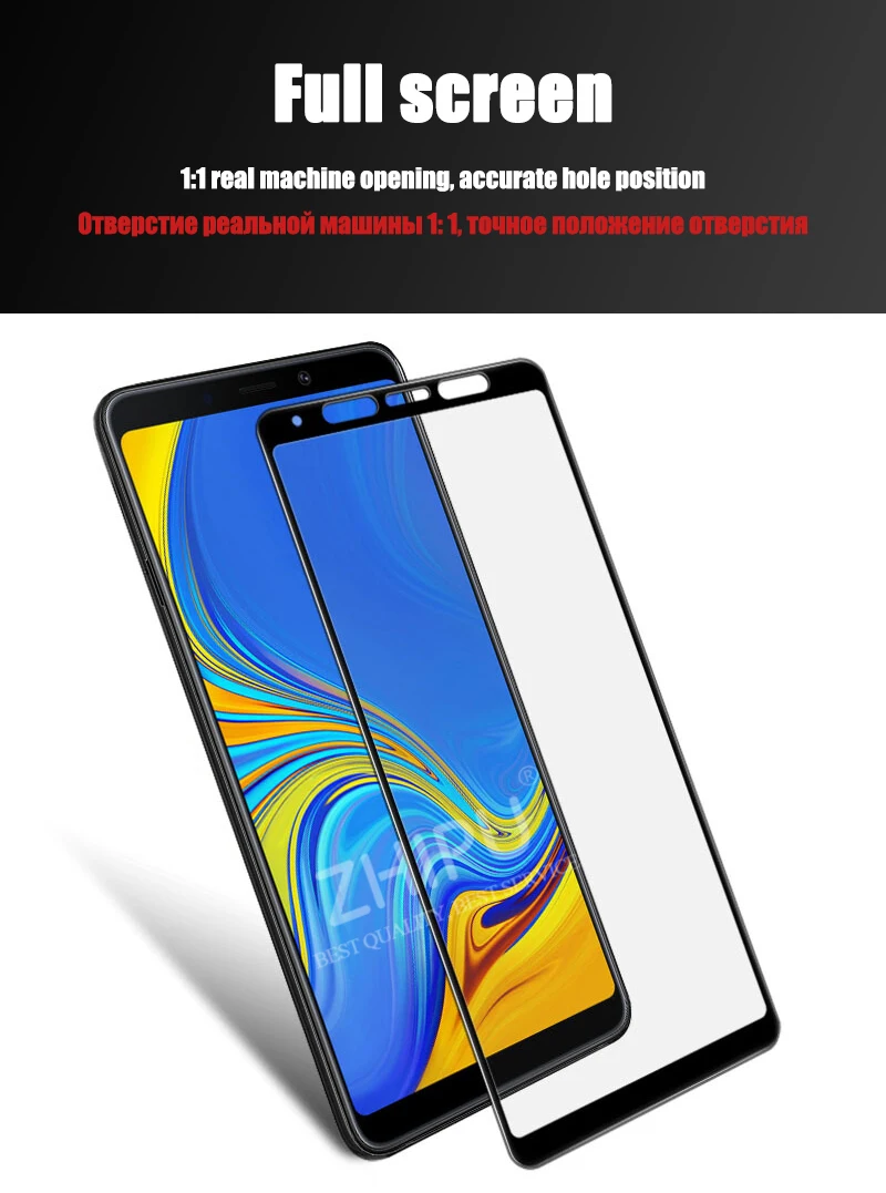 6D закаленное стекло для samsung Galaxy A9 A8 A7 A6 полное покрытие изогнутый экран Защитная пленка для samsung A6 A8 Plus стекло
