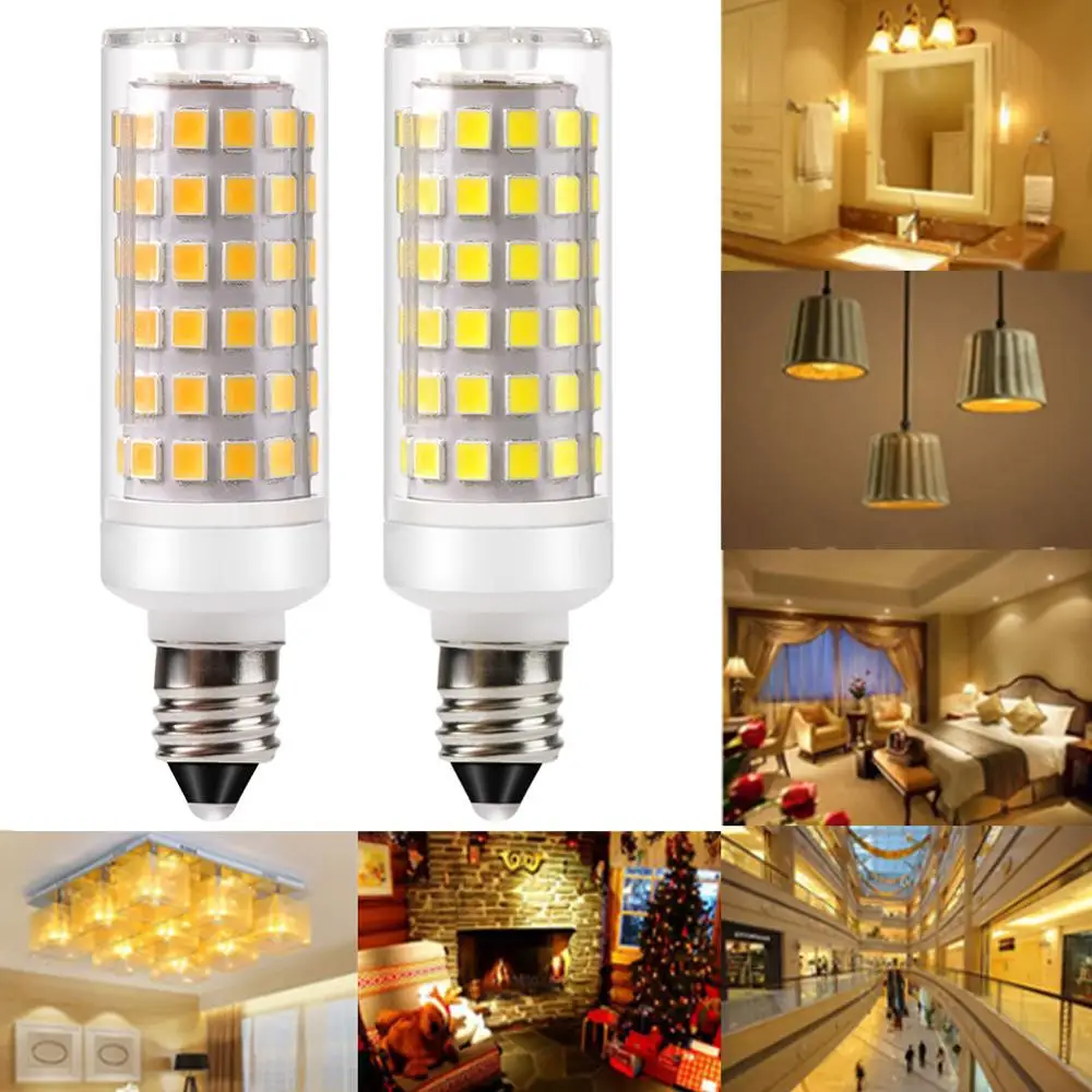 

Modern Dimmable Ceramic LED Light Bulb G9 E11 E12 E14 E17 BA15D 9W DC 110V 220V 2835 Light Bulb Replace Halogen For Chandelier