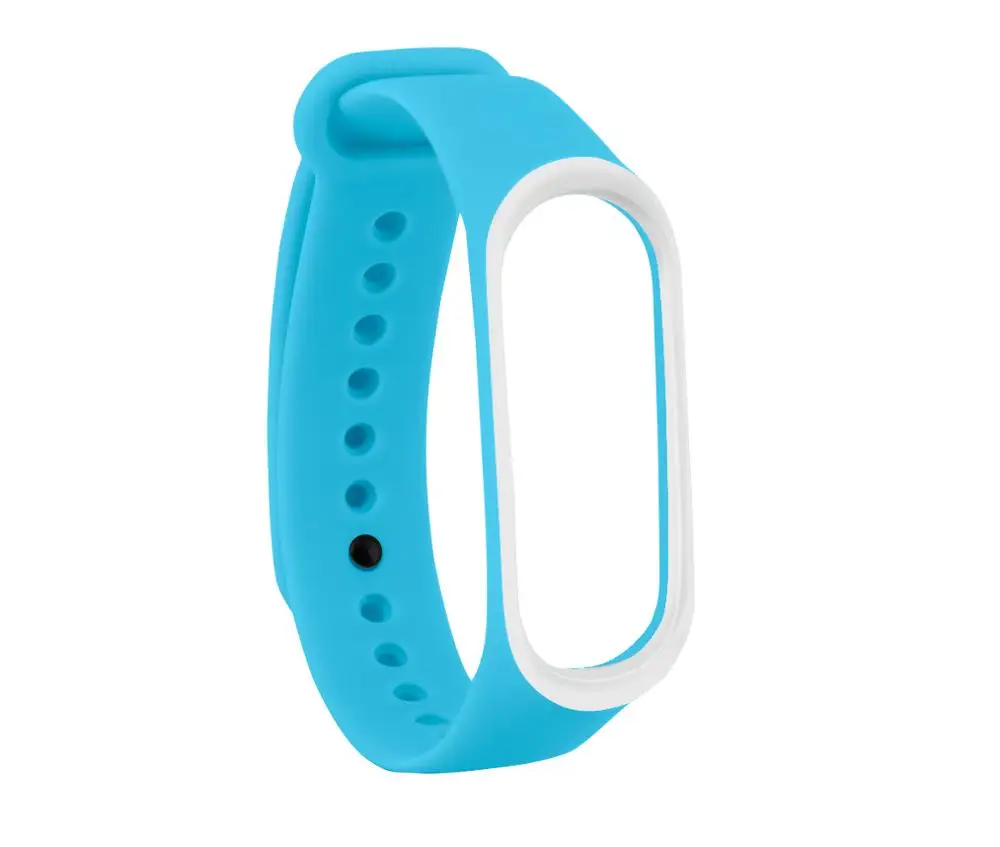 Двойной Цветной силиконовый ремешок AKBNSTED для Xiaomi Miband 3 5 шт. спортивный Сменные