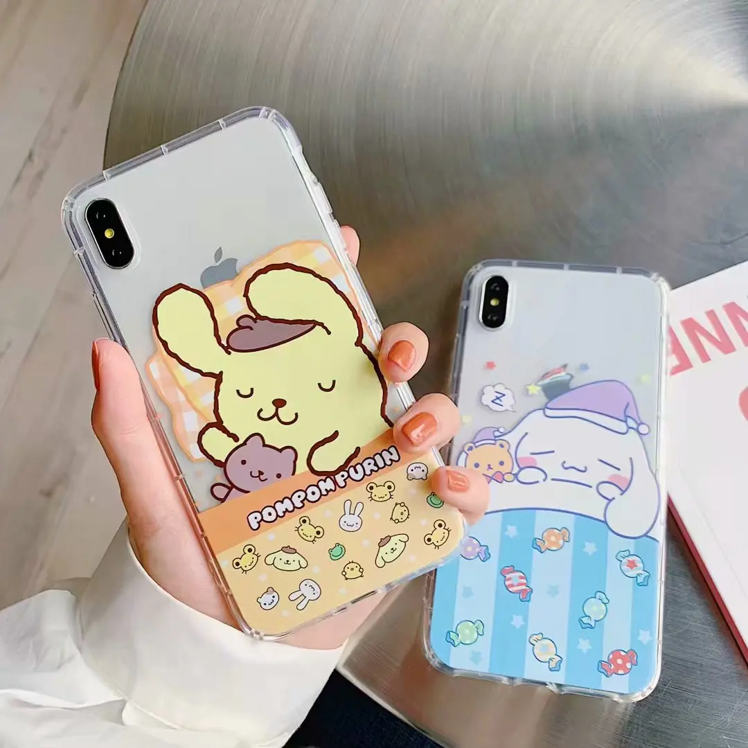 Милые мультипликационные Чехлы Melody Gemini для iPhone 6 6s 8 7 Plus XS чехол MAX XR X Pudding Puppy