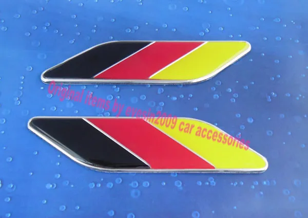 2 шт. Автомобильная эмблема на крыло с флагом Германии|Наклейки автомобиль| |