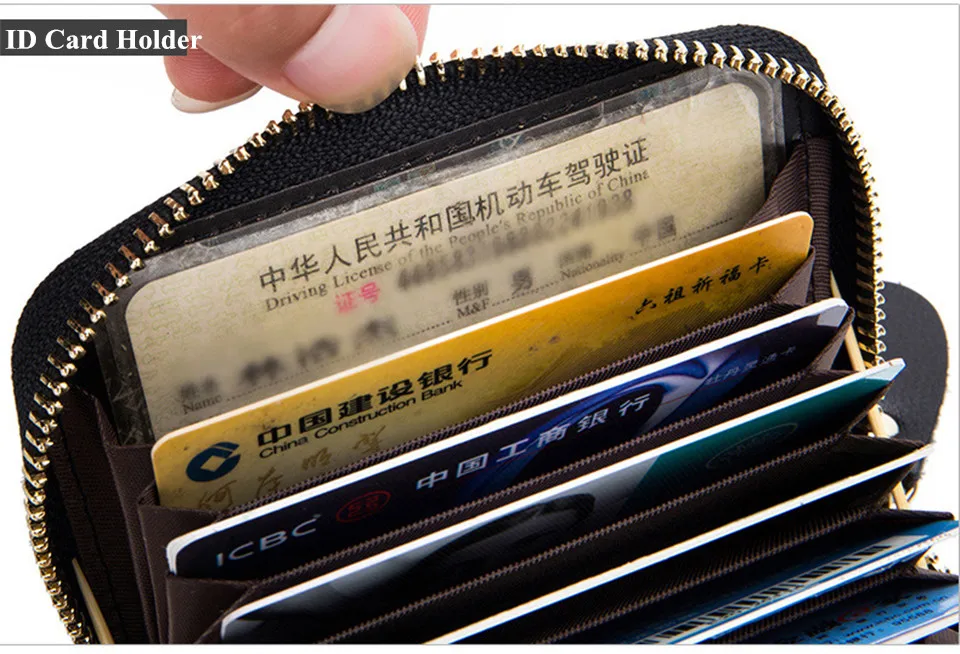 Южная Гусь органайзер кредитная карта, RFID держатель из натуральной кожи кошелек большой емкости Кошельки для монет женские карты случае кошельки
