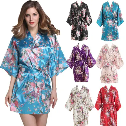 2019 женский цветочный халат Короткое свадебное платье невесты|Халаты| |