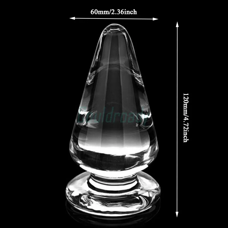 Анальная пробка Clear crystal big Ball Tapered для ануса анальная секс товары студийной бации |