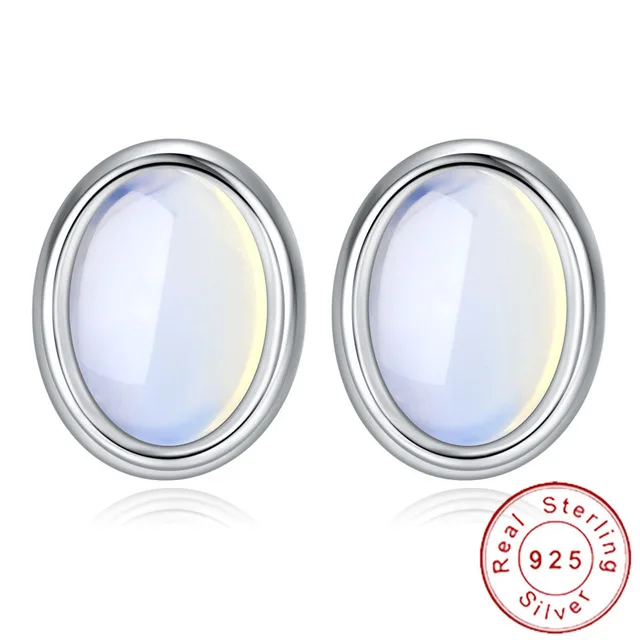 Серьги-пусеты SE020 корейские минималистичные из стерлингового серебра 925 пробы с