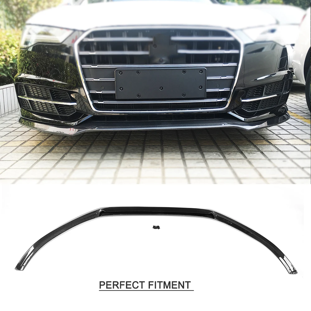Carbon Fiber Car Racing Front Bumper Lip For Audi S6 A6 C7 SLINE Sedan 4 Door 2016-2018 Styling | Автомобили и мотоциклы