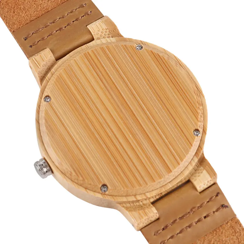 Креативные деревянные часы ремешок из натуральной кожи модные наручные с