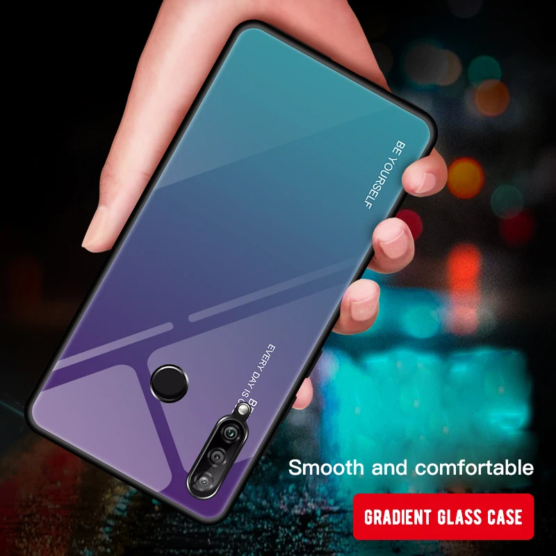 100 шт./лот мягкий чехол с рамкой из термополиуретана градиентом для huawei P Smart PLUS 2019