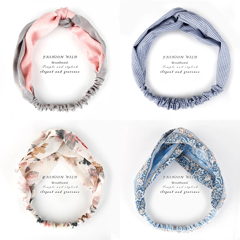 Винтажная смесь 34 цветов эластичная чалма аксессуары для волос повязка на голову