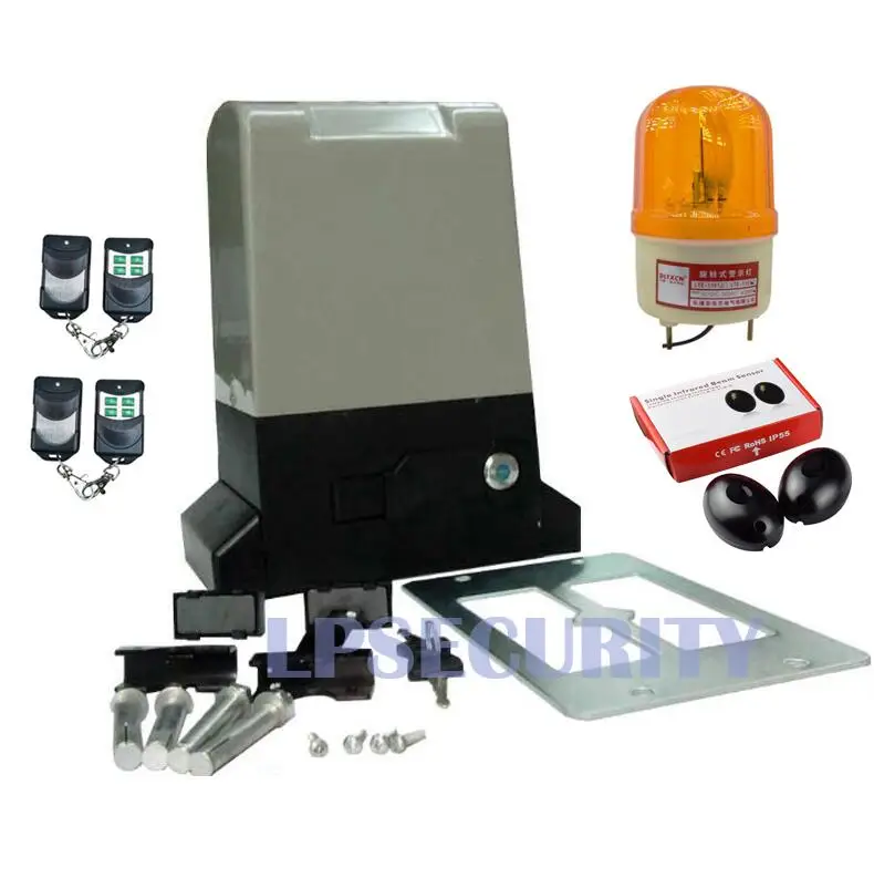 kit5 LPSECURITY автоматические раздвижные ворота открывалка двигатель для ворот до 800 кг(фотоэлементы, кнопки, лампы, клавиатуры, GSM ворот опционально - Цвет: kit5