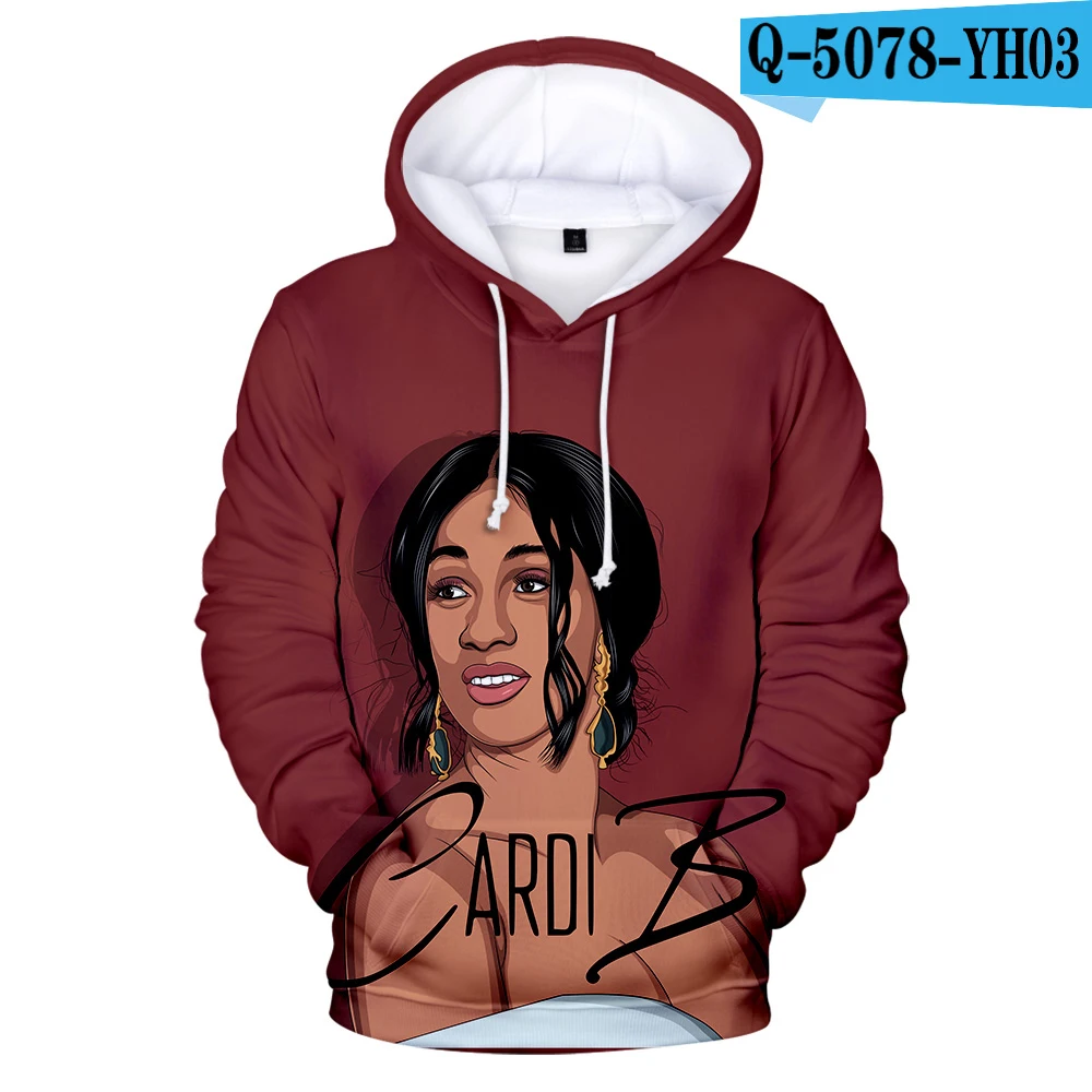 16 3d толстовки пуловер Забавный Милый Cardi B принт модная Толстовка для мужчин и женщин Толстовка Повседневная с длинным рукавом унисекс 3D толстовки с капюшоном топы - Цвет: 16