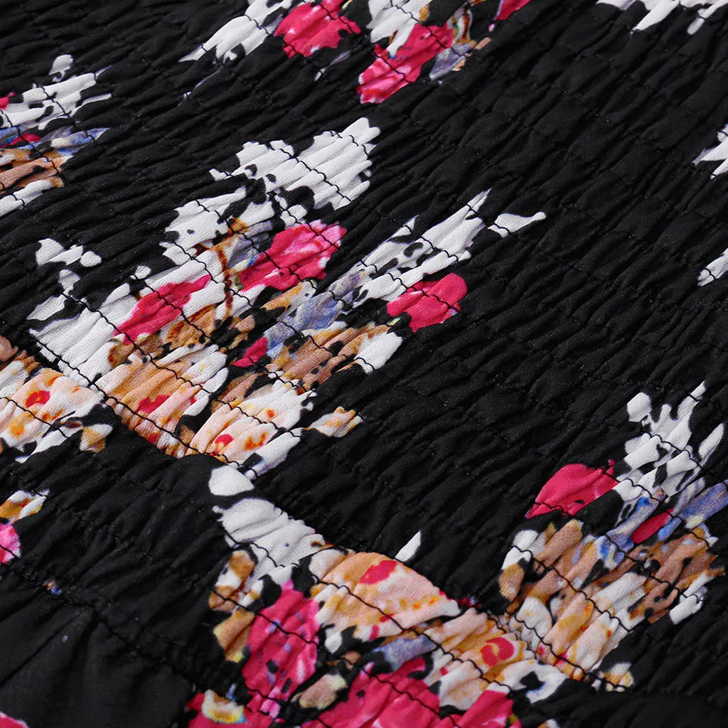 Женское летнее платье с открытыми плечами длинное вечернее принтом лето 2019 |