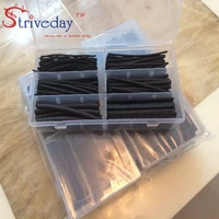 150 pcs 1mm 2mm 3mm 4mm 6mm 8mm black assortment ratio 21 polyolefin heat shrink tube tubing sleeving wrap wire cable kit
