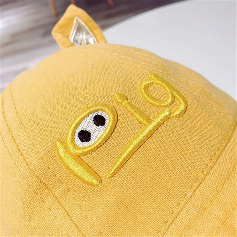 Мультфильм ребенка Пятачок cap симпатичные Рыбацкая шляпа для фотосессий Косплей