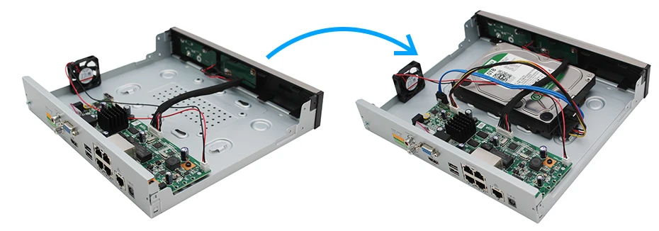 4K разрешение 4CH POE NVR Onvif NVR3004-4K-4P 4 канала Plug& Play сетевой видеорегистратор H.265 4 POE порта 1-ch HDMI до 8MP