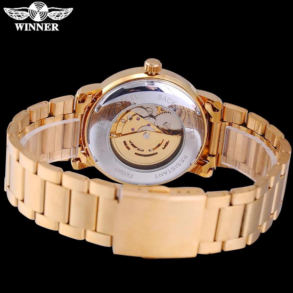 Часы наручные WINNER Мужские механические модные брендовые автоматические со