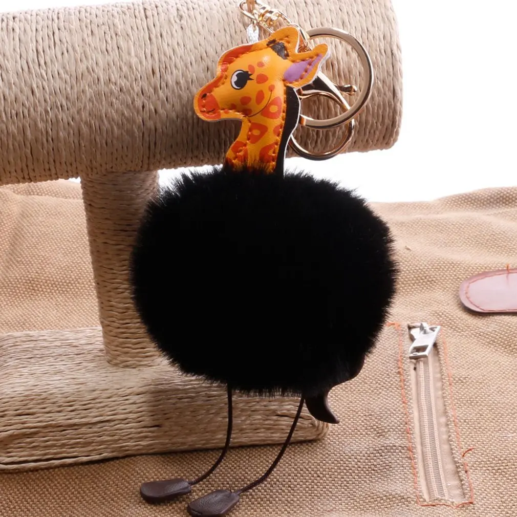 Жираф волос брелок лампочка форма жирафа мяч для женщин девушка сумка автомобиль
