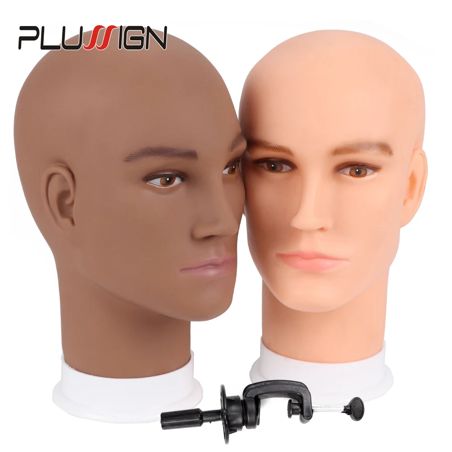 Plussign Wig Mannequin Model Head Foam Wig Hair Glasses Jewelry Display Hats Stand Brown/Beige Mannequin Manikin Head Model