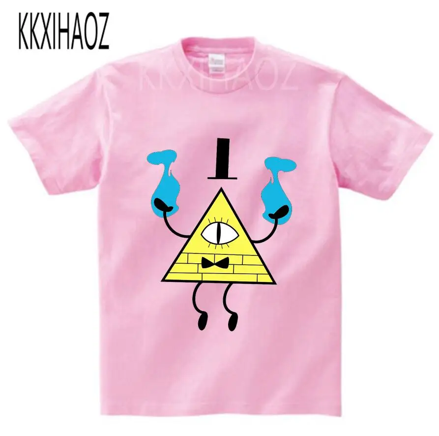 pink childreT-shirt Детские футболки с принтом из мультфильма «Гравити Фолз», «Мэйбл Диппер Пайн», летние топы с короткими рукавами для мальчиков и девочек, детская футболка, camiseta N - Цвет: pink childreT-shirt