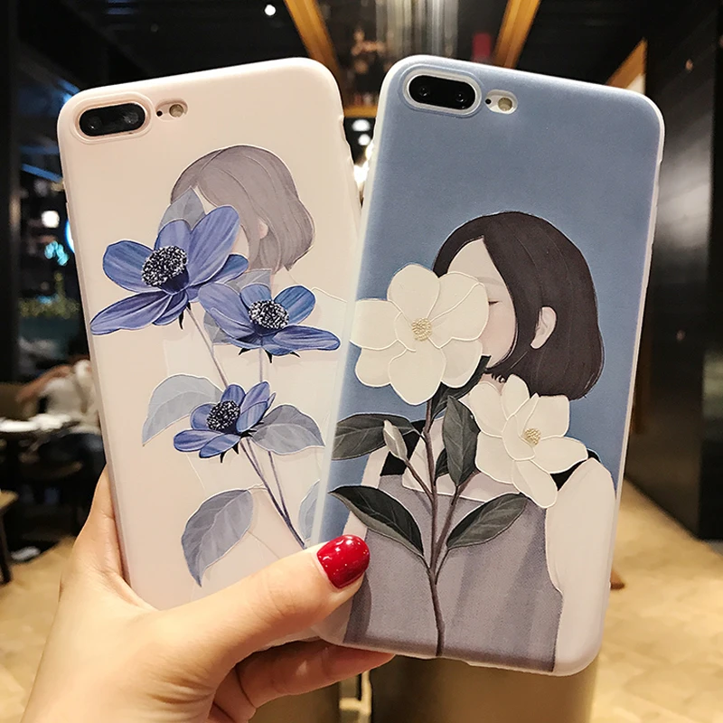 Красивый модный Мягкий чехол из ТПУ для iphone8 7 6 6S PLUS X 5 SE |