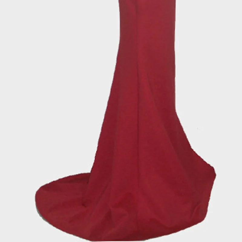 Женское вечернее платье русалка черное облегающее с открытыми плечами модель TS383