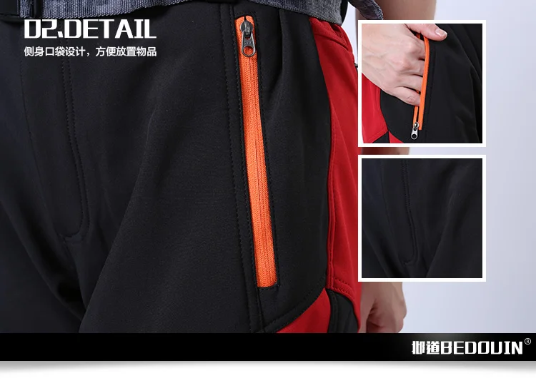 Кемпинг Туризм софтшелл зимние брюки для занятий спортом на улице теплые