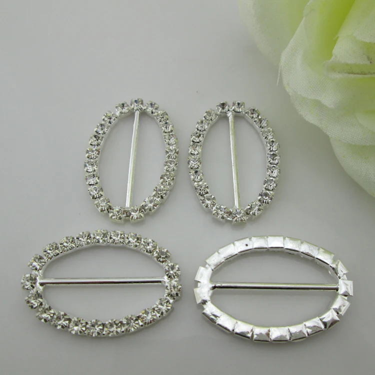 10 шт. овальные Стразы с серебряной пряжкой для свадебных визиток 16 мм | Дом и сад