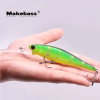 makebass 3 94in0 59oz fishing lure floating minnow artificial hard bait bass trout wobblers fishing tackle internal steel ball