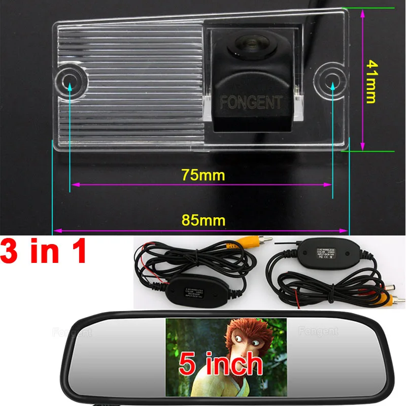 Y8056-AV-H2-50 Для Kia Sportage 2000 2002 2005 2006 2007 2008 2009 2010 2011 2012 беспроводная камера заднего вида, парковочный монитор - Название цвета: Y8056-AV-H2-50