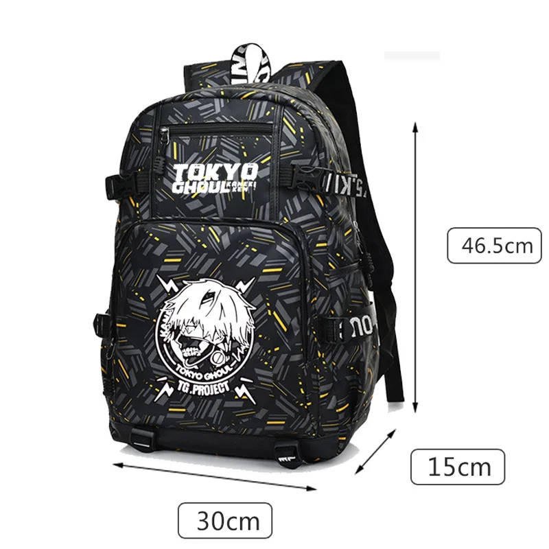 Рюкзак Tokyo Ghoul Kaneki Ken аниме модный дорожный рюкзак для ноутбука с usb портом