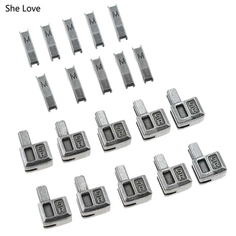 3 She Love 10 наборов 5# металлический фиксатор для ремонта молнии DIY Швейные аксессуары для одежды - Цвет: 3