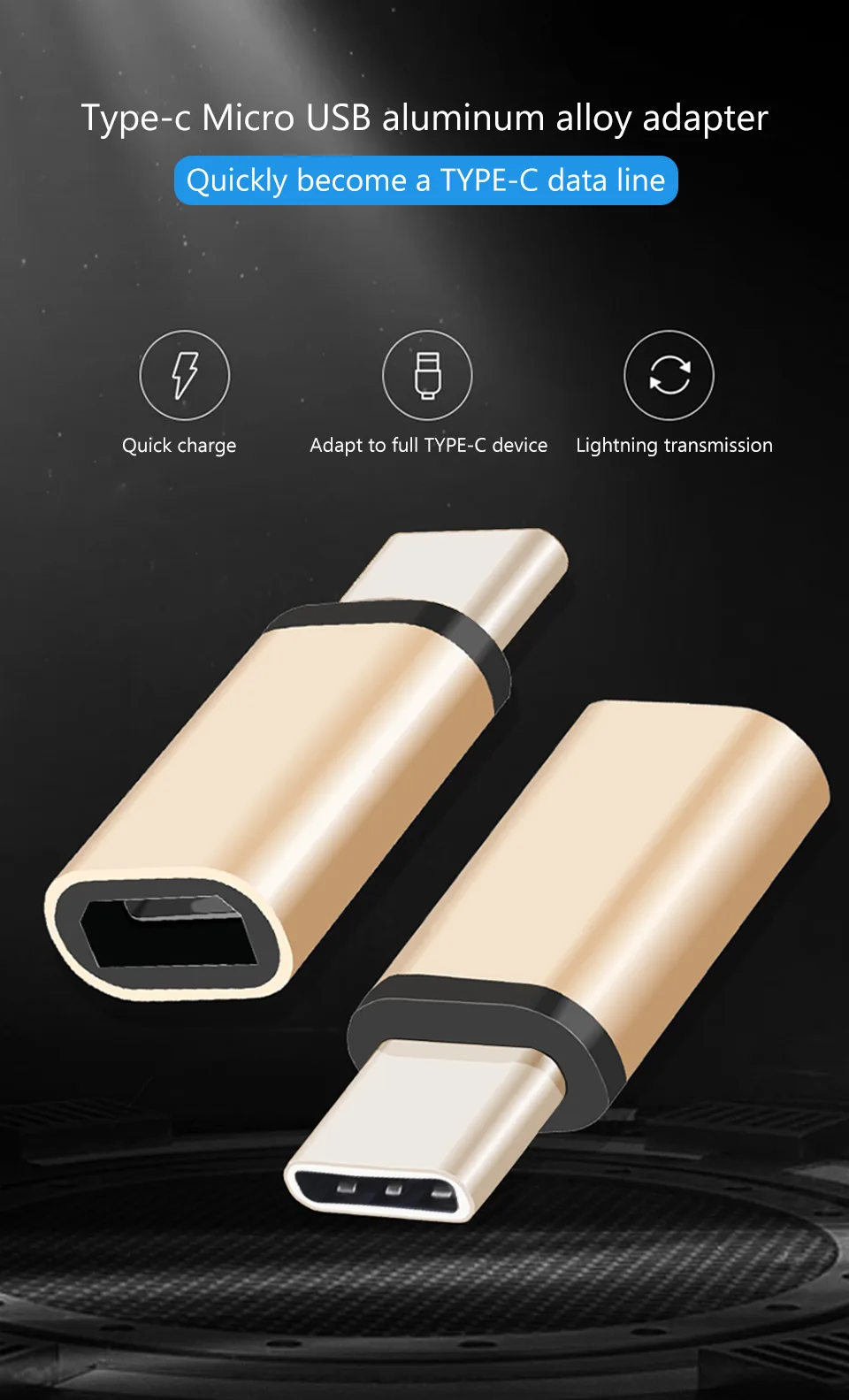 Тип-c адаптер Micro Usb к Тип C OTG разъемы Android USB C кабель для samsung Galaxy S8 S9 плюс Примечание 8 9 Macbook
