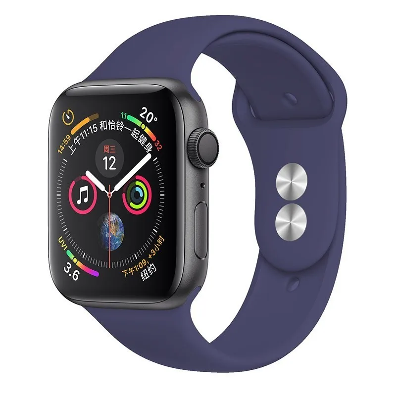 05 Sea blue Ремешок для apple watch Группа apple watch 4 3 iwatch Группа 42 мм 38 мм 44 мм 40 мм pulseira correa Браслет Смарт часы аксессуары петля - Цвет ремешка: 05 Sea blue
