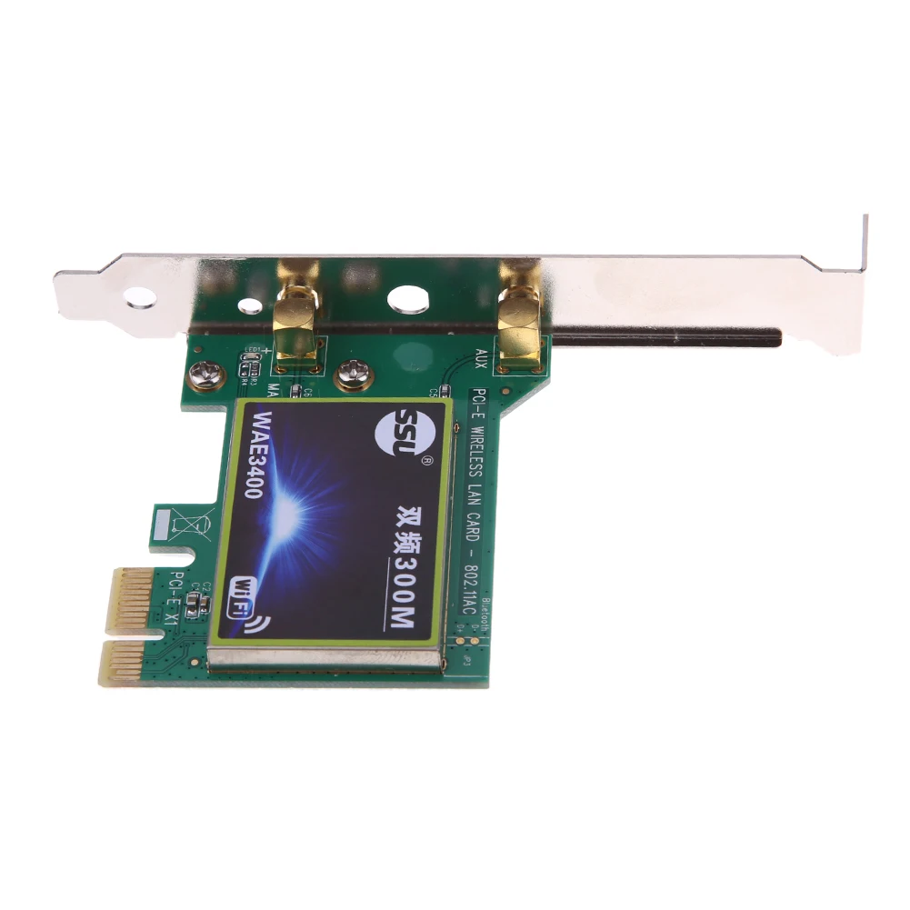Двухчастотная сетевая карта Ubit PCI E 2 4/5G 300 Мбит/с м 802.11b/g/n совместимая с разъемом