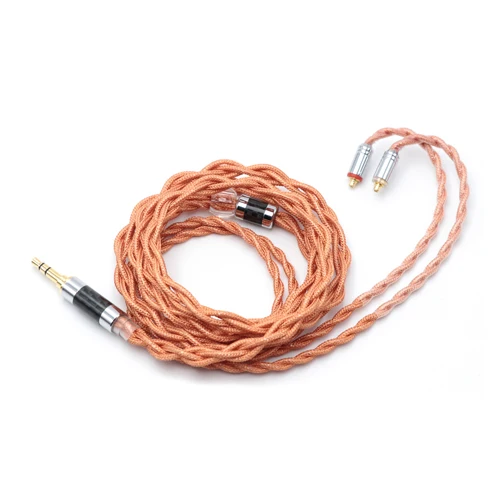 3.5mm-MMCX Linsoul LSC09 IEM Hi-Fi обновленный кабель 4 ядра один Кристалл Медь посеребренный кабель для наушников MMCX/2Pin 0,78 3,5 мм 2,5 мм 4,4 мм - Цвет: 3.5mm-MMCX