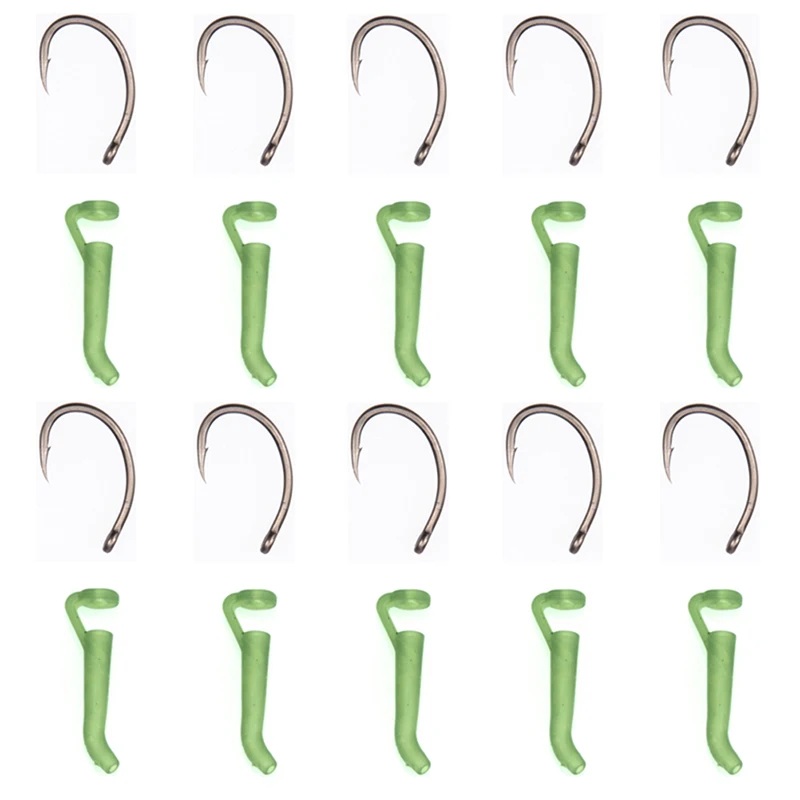 20 шт./компл. аксессуары для ловли карпа рукава крючка готовые d-rig линия