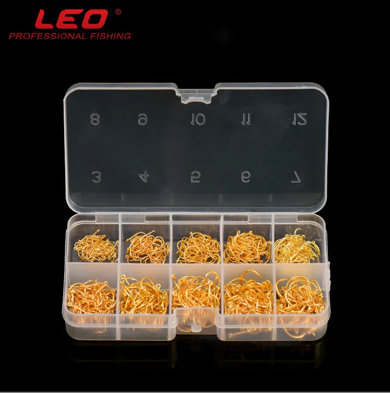 Рыболовные крючки 600 шт./кор. Leo Isoni 27072 черный золотой рыболовный крючок с