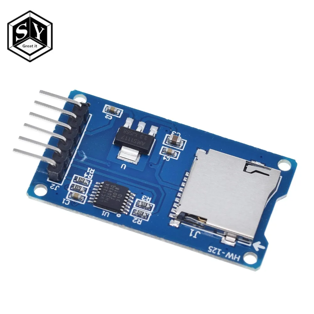 Мини TF кард-ридер Great IT Micro SD card модуль SPI интерфейсы с чипом преобразователя