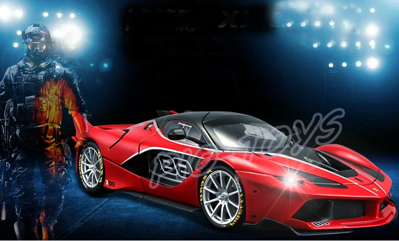 Подарок на год 1/18 лучшая версия FXXK металлическая модель автомобиля из сплава статическое украшение игрушки автомобили металлический роскошный большой автомобиль вентиляторы модели весы