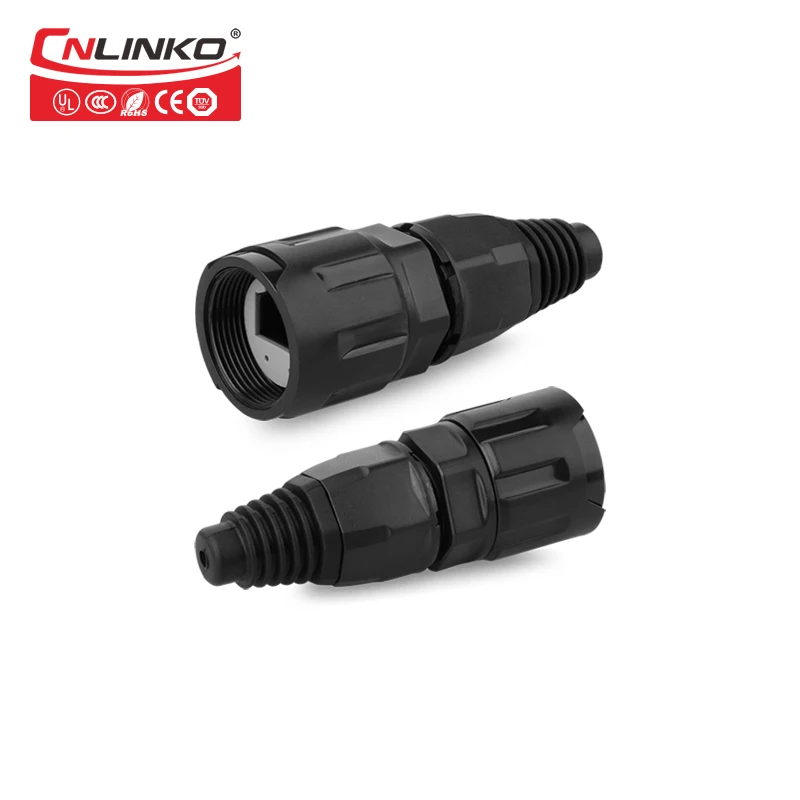 Разъем CNLINKO RJ45 с одним двойным портом AC DC ethernet порты сигналом провода для сварки