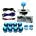 Blue Аркада DIY светодиодный набор с нулевой задержкой USB энкодер для ПК аркадные игры 8 позиционный джойстик+ 5 В аркада со светодиодной подсветкой кнопки(синий - Цвет: Blue