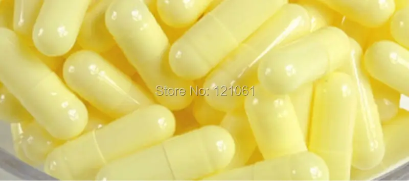 Light Yellow 0# пустые капсулы 1000 шт! Много цветных пустых капсул! Пустые твердые желатиновые капсулы(Соединенные или отдельные капсулы Размер 0 - Цвет: Light Yellow