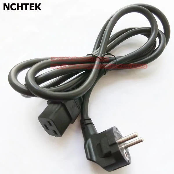 Nchtek PDU PSU UPS Мощность кабель переменный ток Schuko Male к C19 провод розетки IEC320
