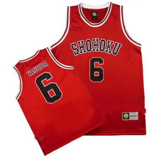 No 6 Yasuda Shohoku школы баскетбольной команды Sakuragi Hanamichi Джерси футболка спортивная одежда Униформа аниме SLAM DUNK Джерси Косплей Костюм - Цвет: No 6 Yasuda