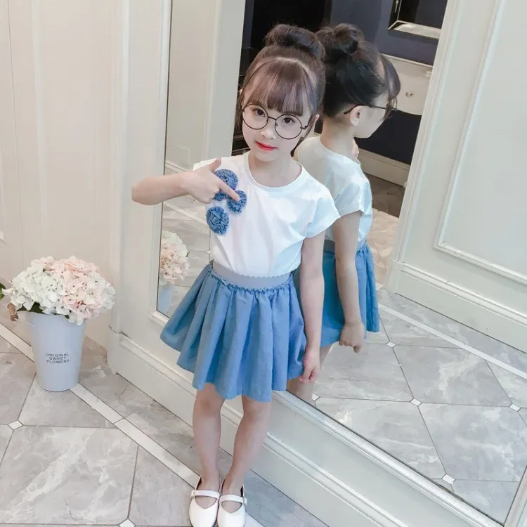 Детская одежда хлопковый костюм для девочек коллекция 2019 года новое летнее