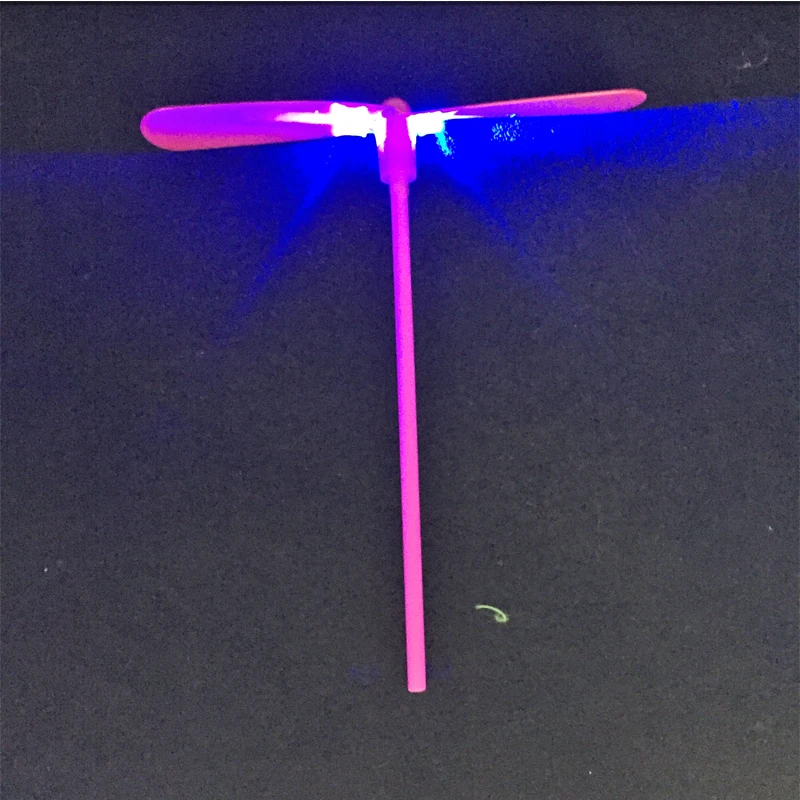 25 шт./лот светодиодные светящиеся летающие бамбуковые стрекозы игрушки новинка